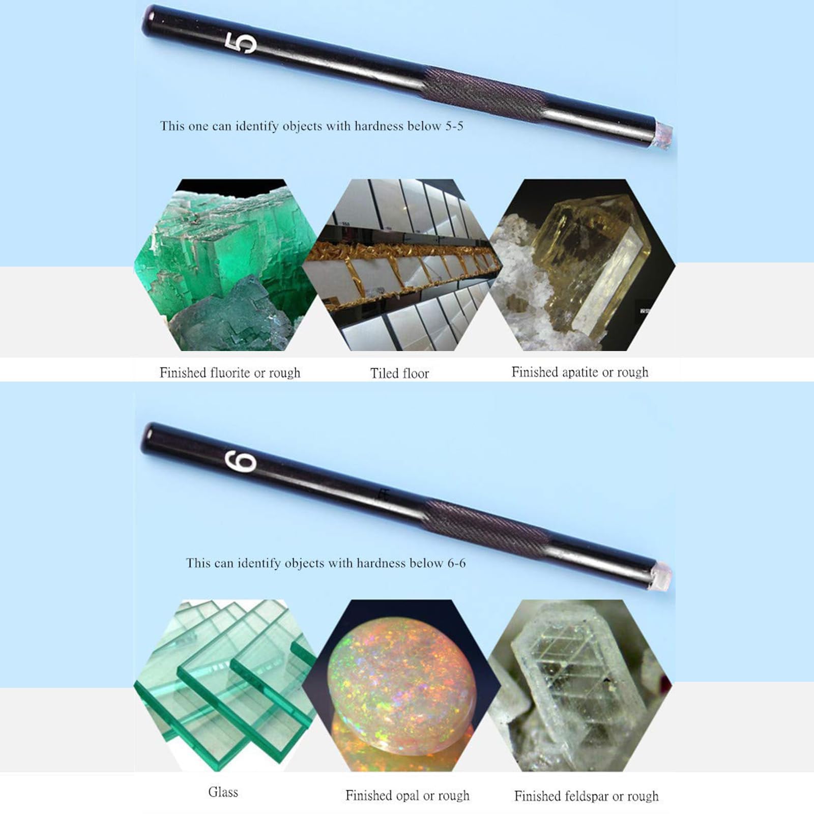 Amazon.co.jp: モース硬度計 5 パック モース硬度試験キット 工業用